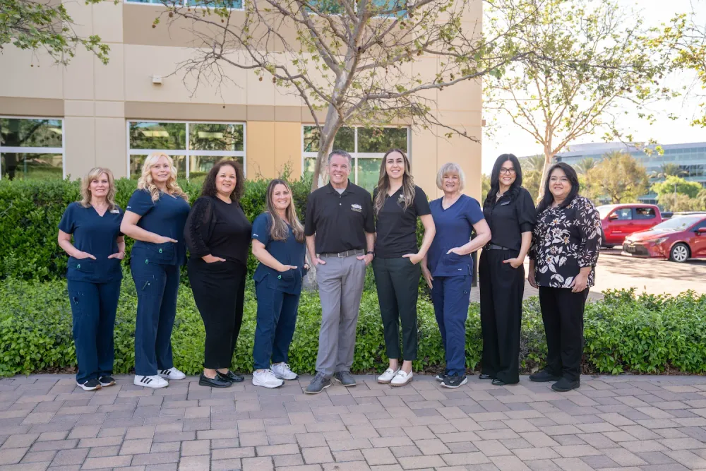The Parkside Dental team outside their Riverside office